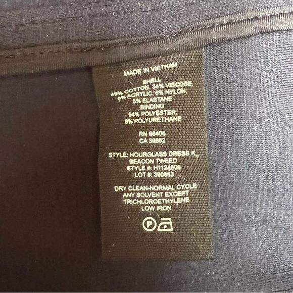 Theory Hourglass Beacon Tweed Sleeveless Sheath Dress Size 8 - Picture 8 of 13